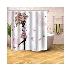 GENERICO - CORTINA DE BAÑO CON FORRO DE DUCHA 180180 cm