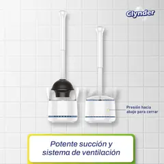 CLYNDER - Sopapo y Base con Ventilación Cepillo Escobilla