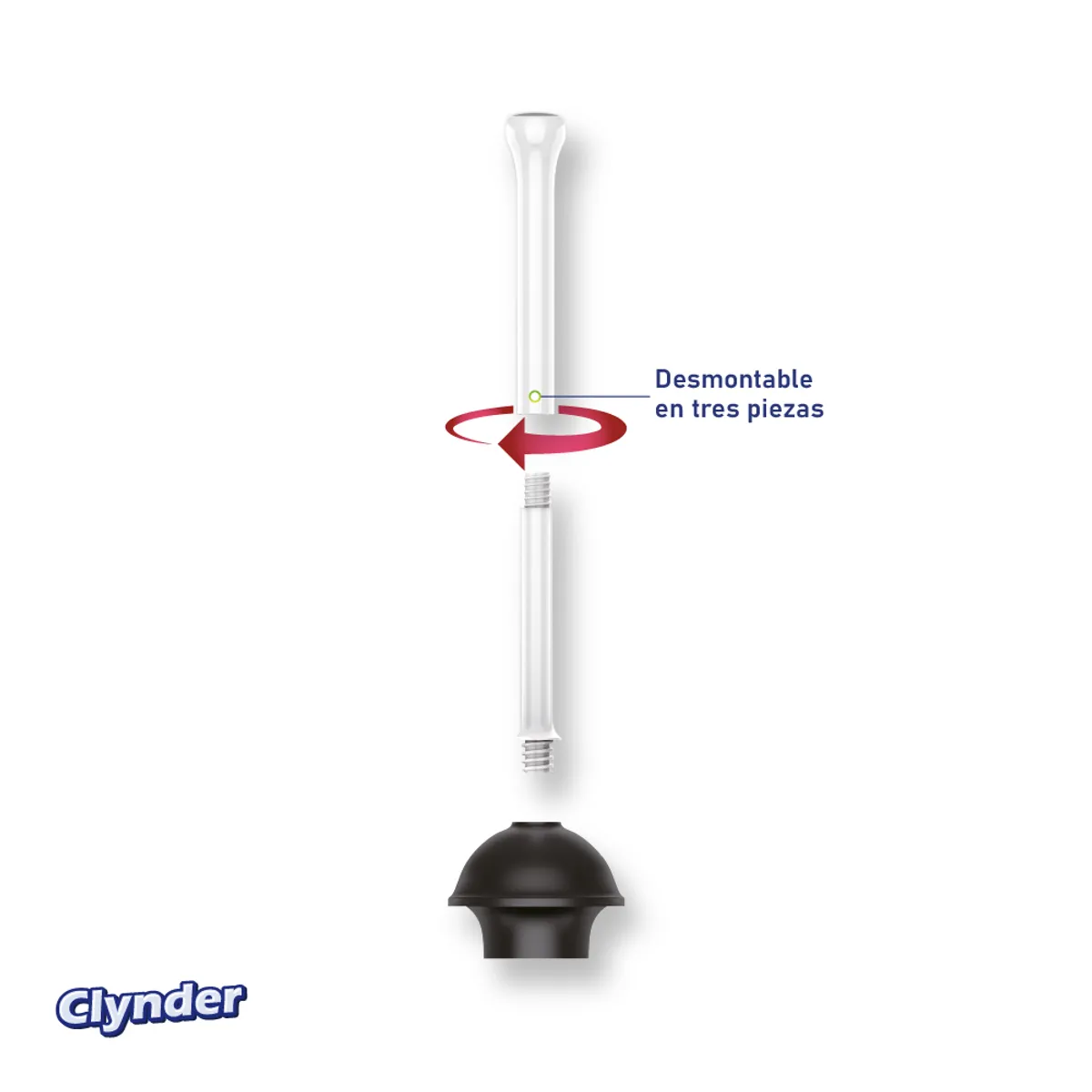 CLYNDER - Sopapo y Base con Ventilación Cepillo Escobilla Clynder