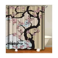 GENERICO - CORTINA DE BAÑO CON FORRO DE DUCHA 180180 cm