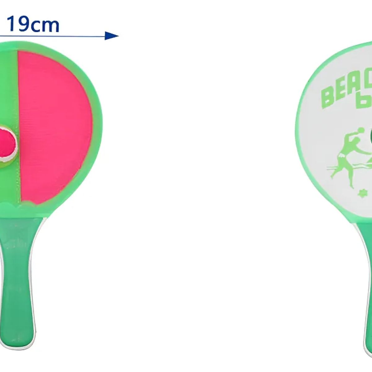 GENERICO - Juego De Paletas De Playa 2 En 1 Con Velcro Y Pelota 35cm