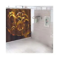 GENERICO - CORTINA DE BAÑO CON FORRO DE DUCHA 180180 cm