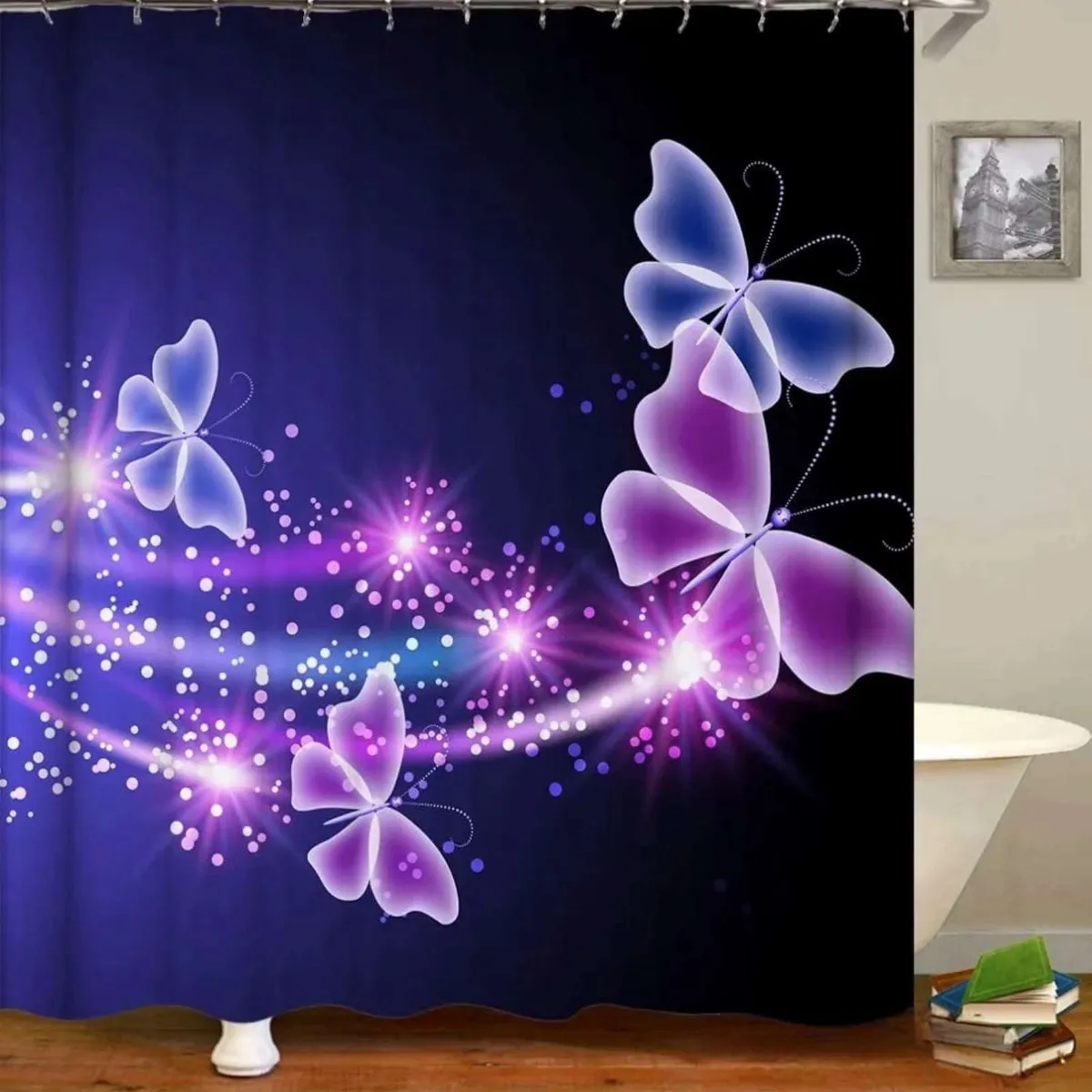 GENERICO - CORTINA DE BAÑO CON FORRO DE DUCHA 180180 cm