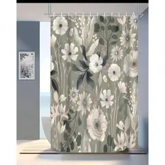 GENERICO - CORTINA DE BAÑO MAS FORRO DE DUCHA