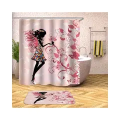 GENERICO - CORTINA DE BAÑO CON FORRO DE DUCHA 180180 cm