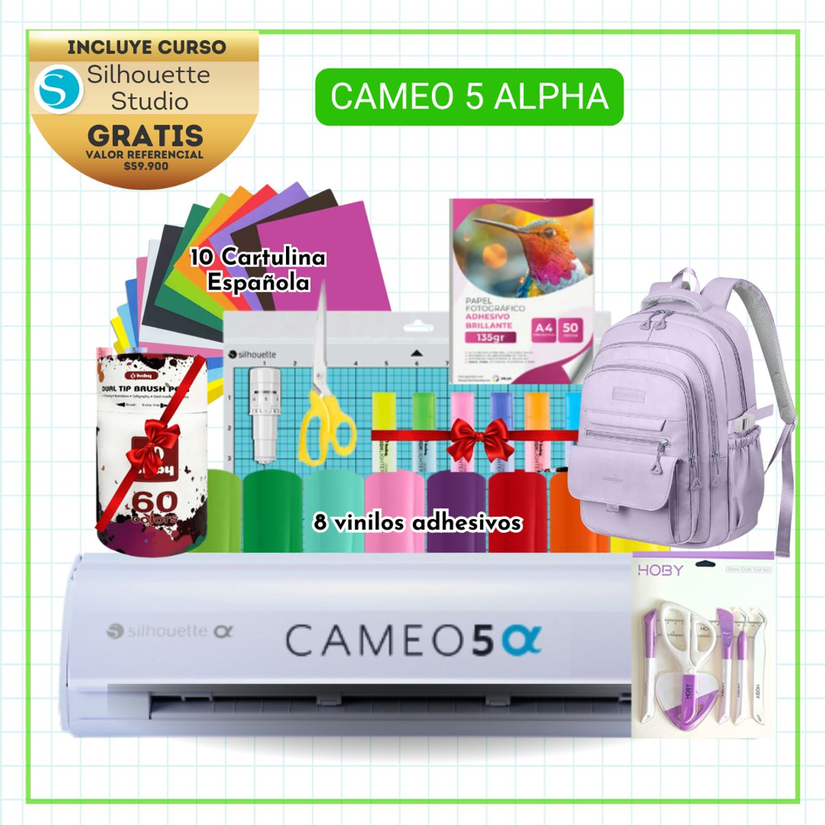 SILHOUETTE - Cameo 5 ALPHA + INSUMOS ESCOLARES 03