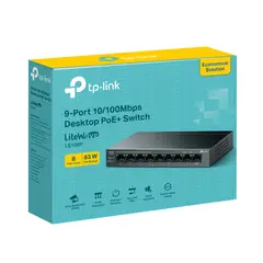 TP LINK - Switch Tp-Link 9 Puertos 10/100 Mbps Con 8 Puertos POE 63W