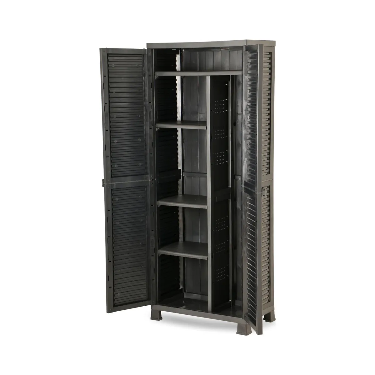 RAM - Armario Closet Plástico Grande Multiuso Negro 68x39x171,5 cm