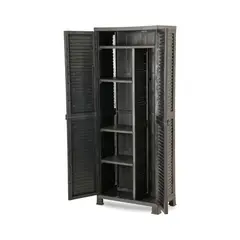 RAM - Armario Closet Plástico Grande Multiuso Negro 68x39x171,5 cm