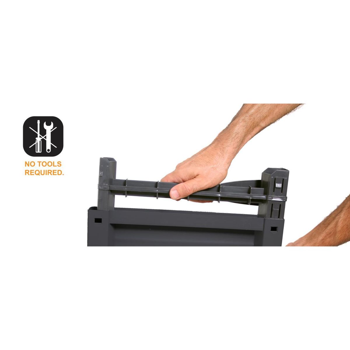 RAM - Armario Closet Plástico Grande Multiuso Negro 68x39x171,5 cm