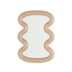 SANTU HOME & DECO - Espejo de Mesa Ondas Crema Wave Tocador