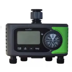 RIOVEO - Programador Riego Automatico 4 Zonas Con Pantalla Digital