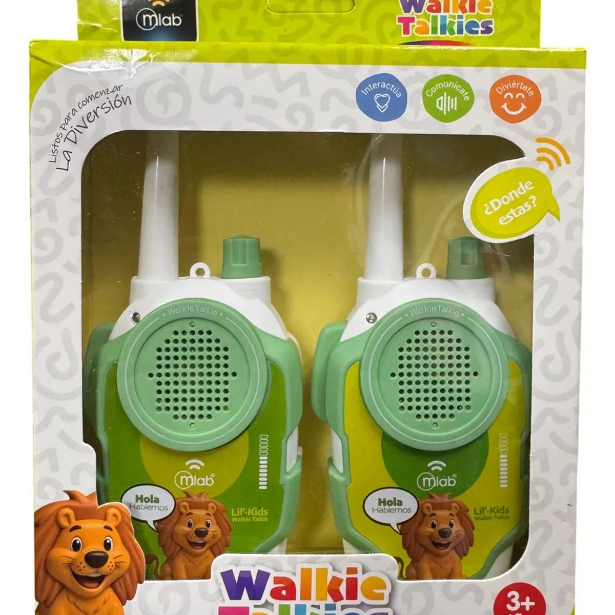 MLAB - Kit 2 Radio Transmisor Walkie Talkie Niños Mlab Lil Kids Verde