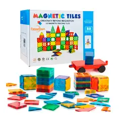 ESHOPANGIE - Juego De Bloques De Construcción Magnéticos 3d 88 Piezas