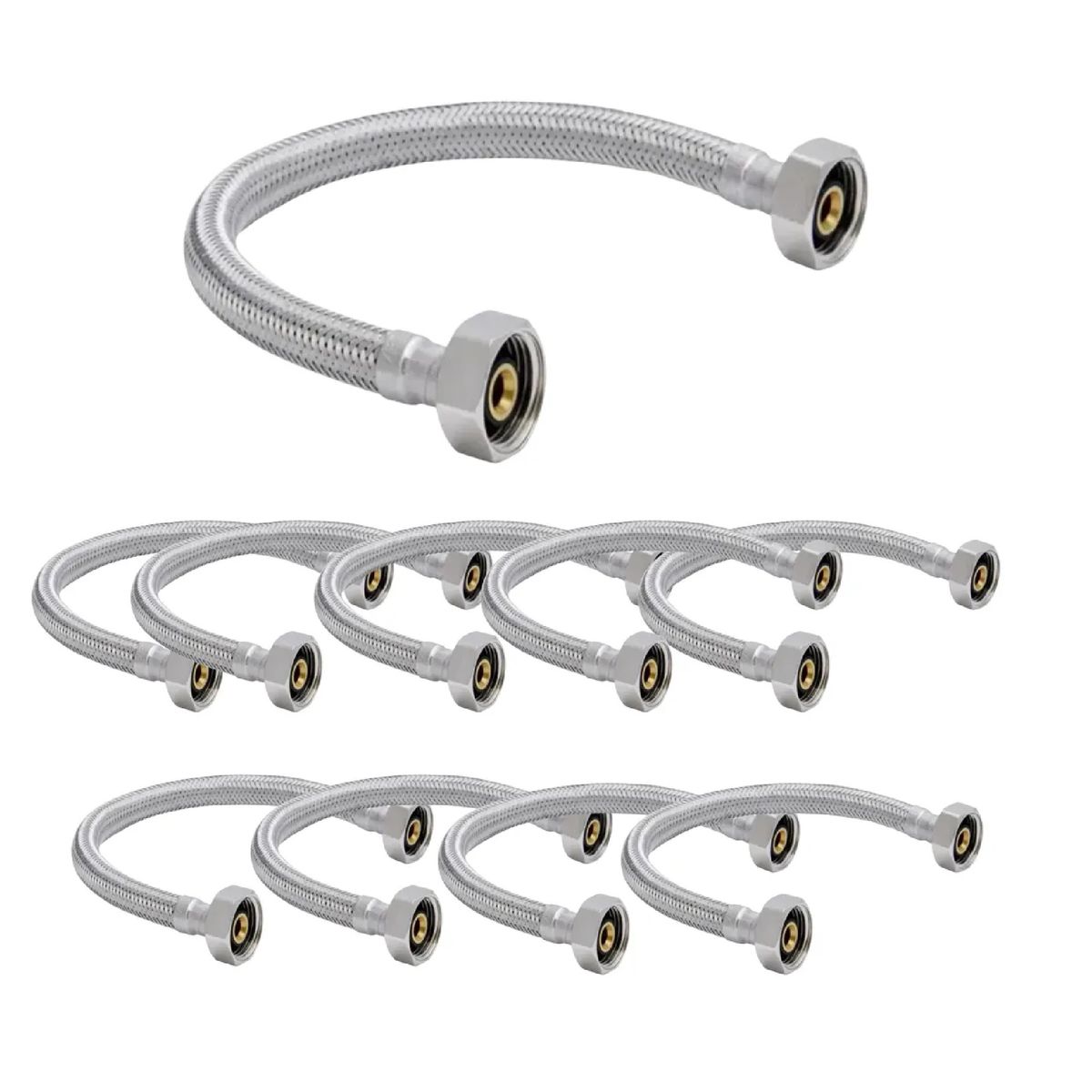 TAUMM - Pack 10 Flexible Agua Fria Y Caliente Media Hi-hi 40 Cm Taumm