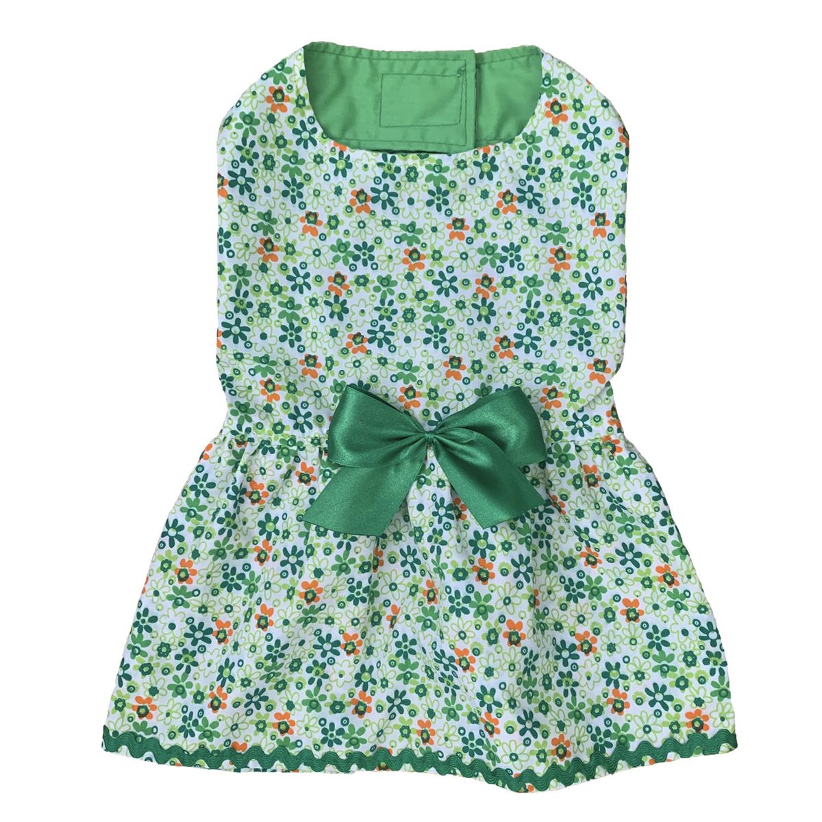 MASCOTACHIC - Vestido Verde Flores talla M