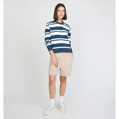 ELLESSE - POLERON MUJER LANA RAYAS/AZUL