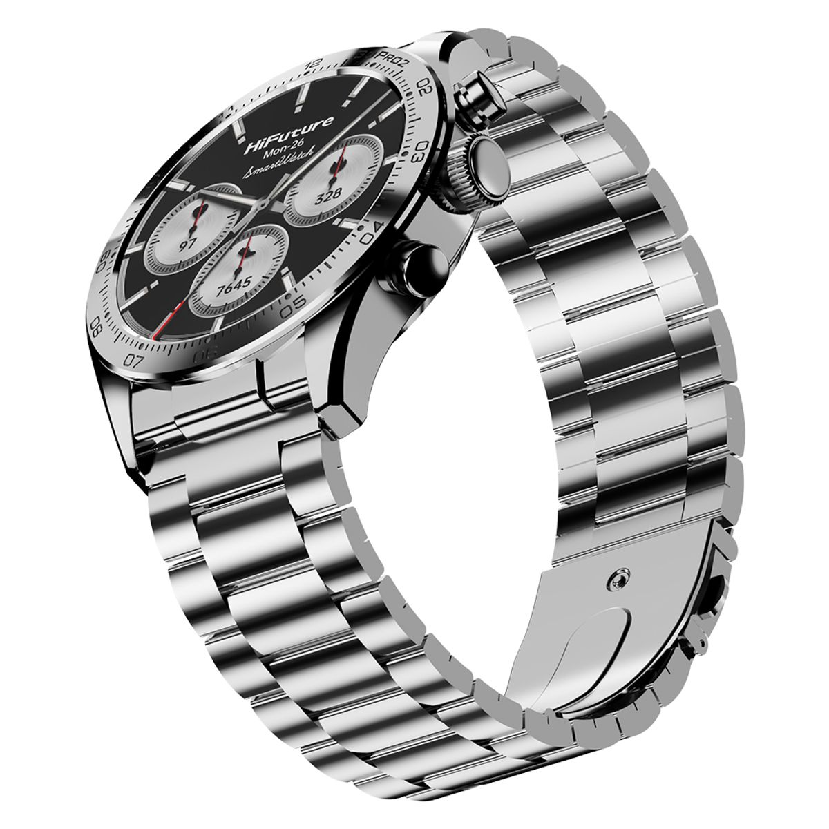 HIFUTURE - Smartwatch Go Pro 2 Metálico Silver Waterproof 33 mm AMOLED