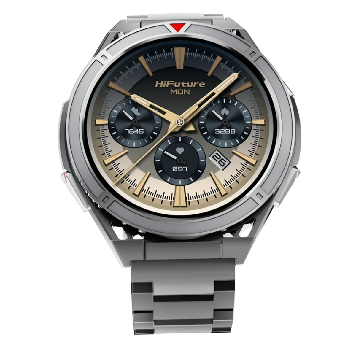 HIFUTURE - Smartwatch Active Silver Waterproof 36 mm AMOLED + GPS