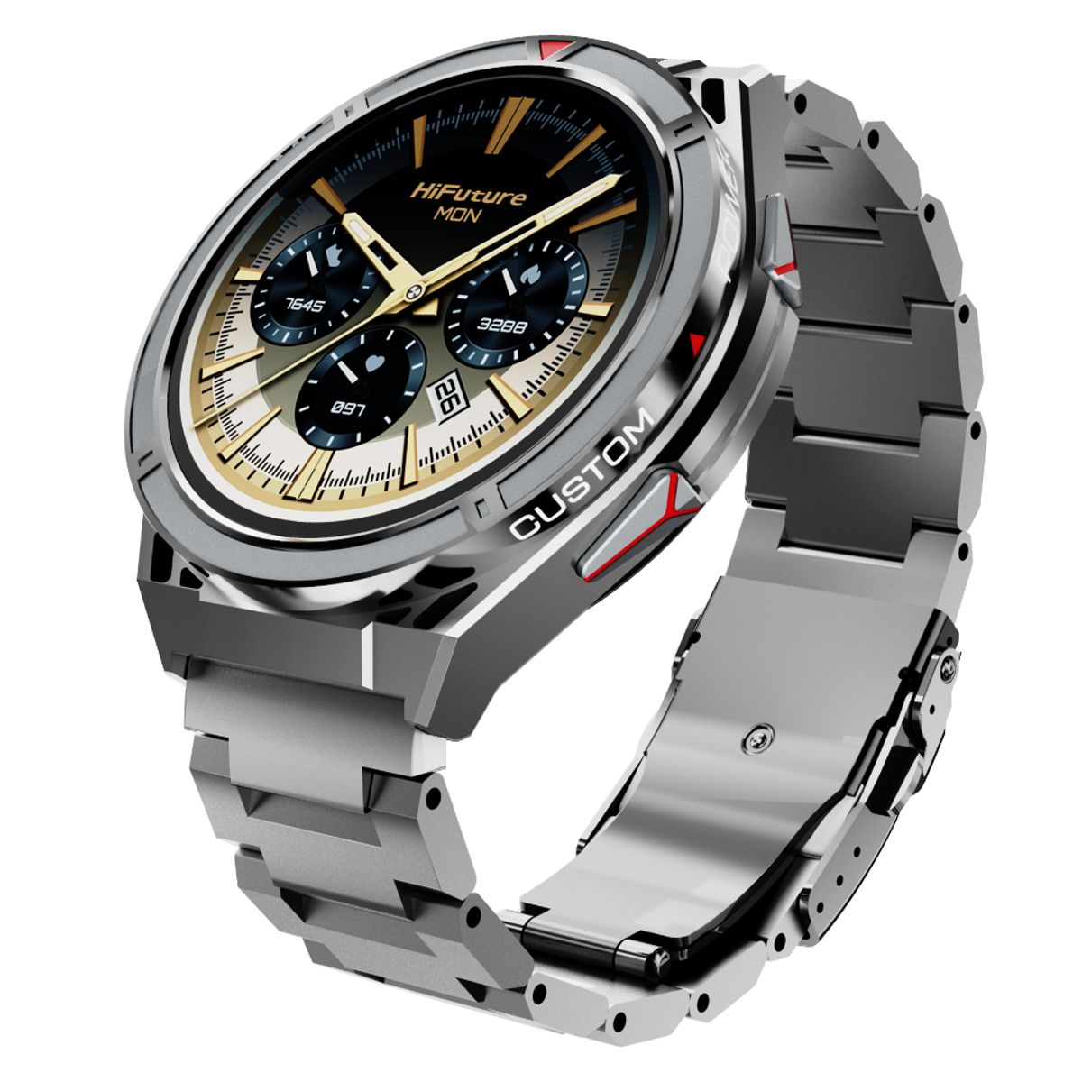 HIFUTURE - Smartwatch Active Silver Waterproof 36 mm AMOLED + GPS