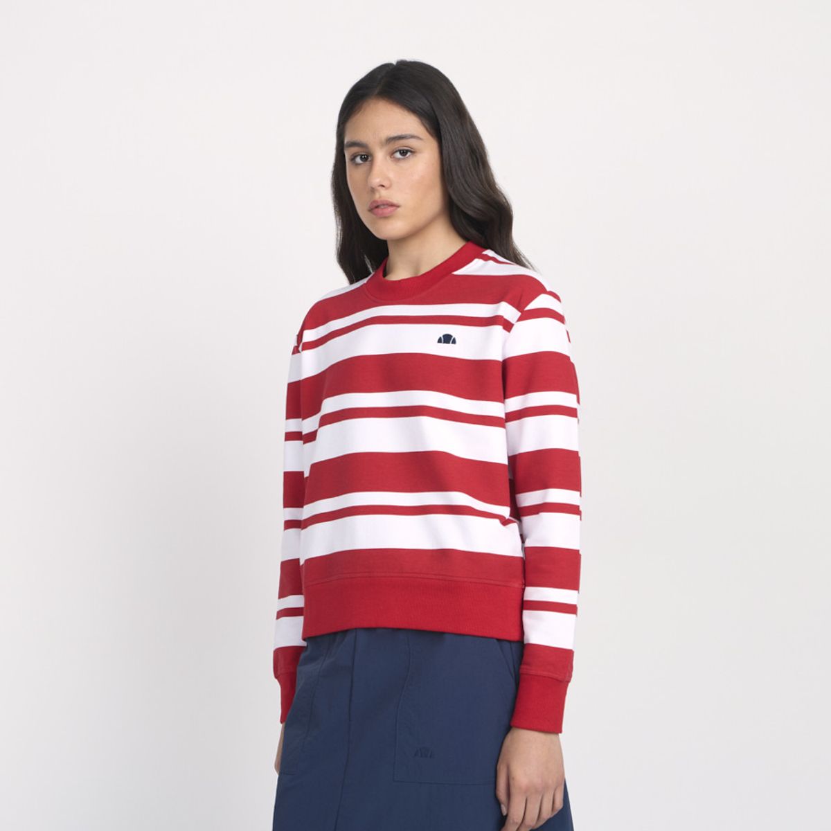 ELLESSE - POLERON MUJER ELLESSE LANA RAYAS/ROJO