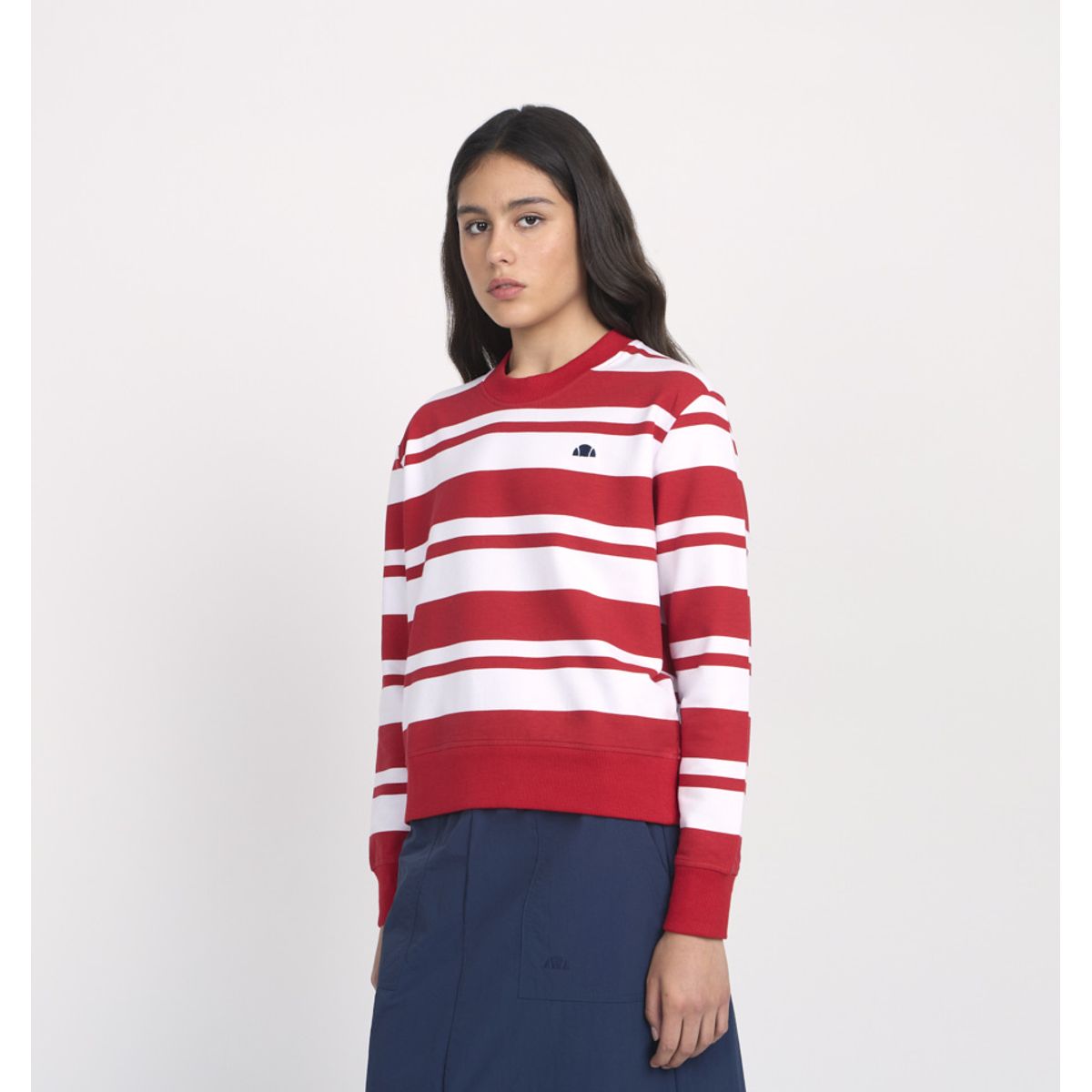 ELLESSE - POLERON MUJER ELLESSE LANA RAYAS/ROJO