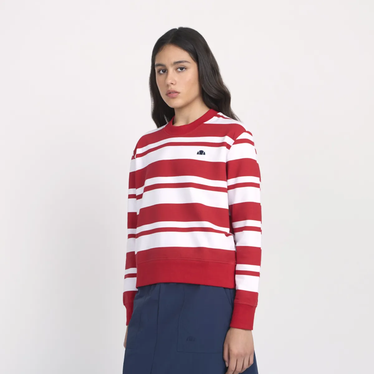 ELLESSE - POLERON MUJER ELLESSE LANA RAYAS/ROJO