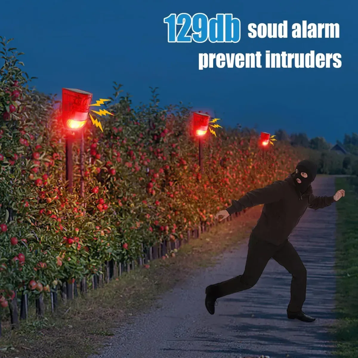 MOVI - Alarma Solar con Sensor de Movimiento 129 dB Impermeable