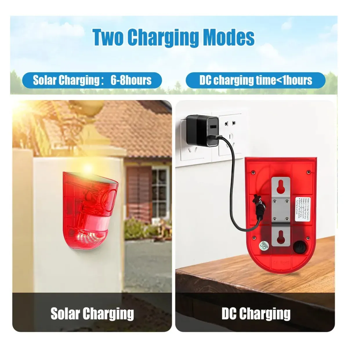 MOVI - Alarma Solar con Sensor de Movimiento 129 dB Impermeable