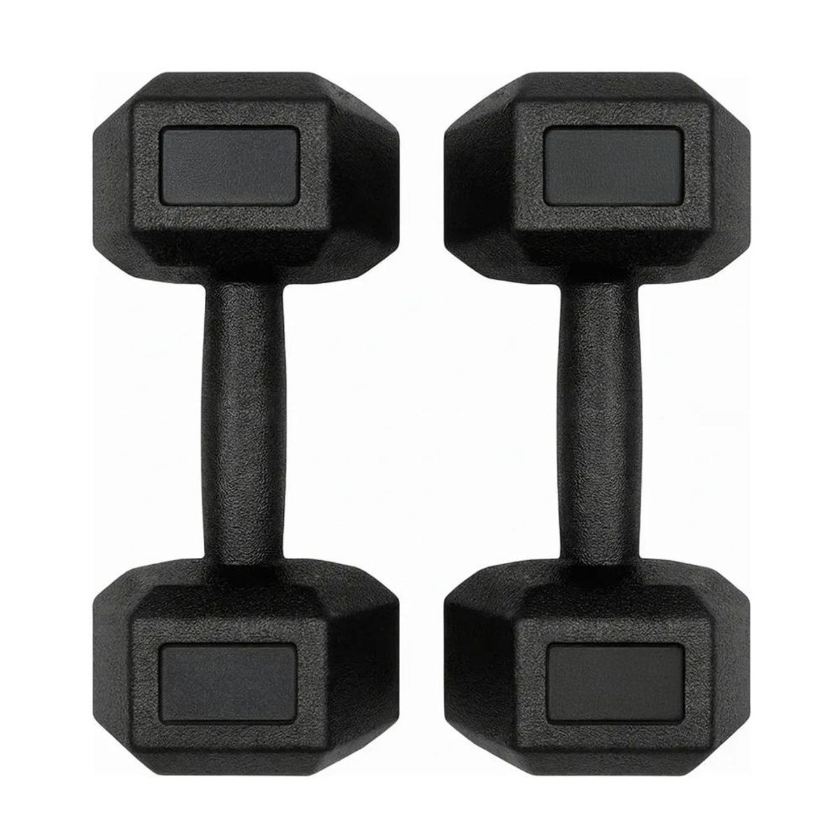 DETODOYMAS - Par Mancuernas Hexagonales Caucho 75 Kg Boost Fitness