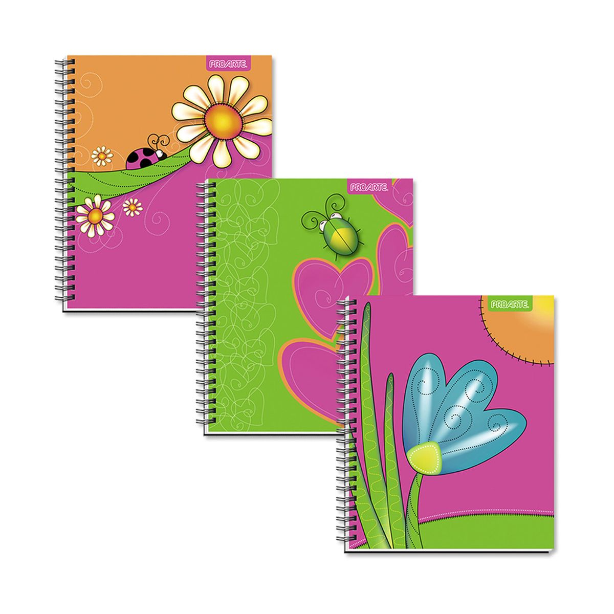 PROARTE - Set 3 Cuadernos Universitario Paint 100hj 7mm Proarte Surtido