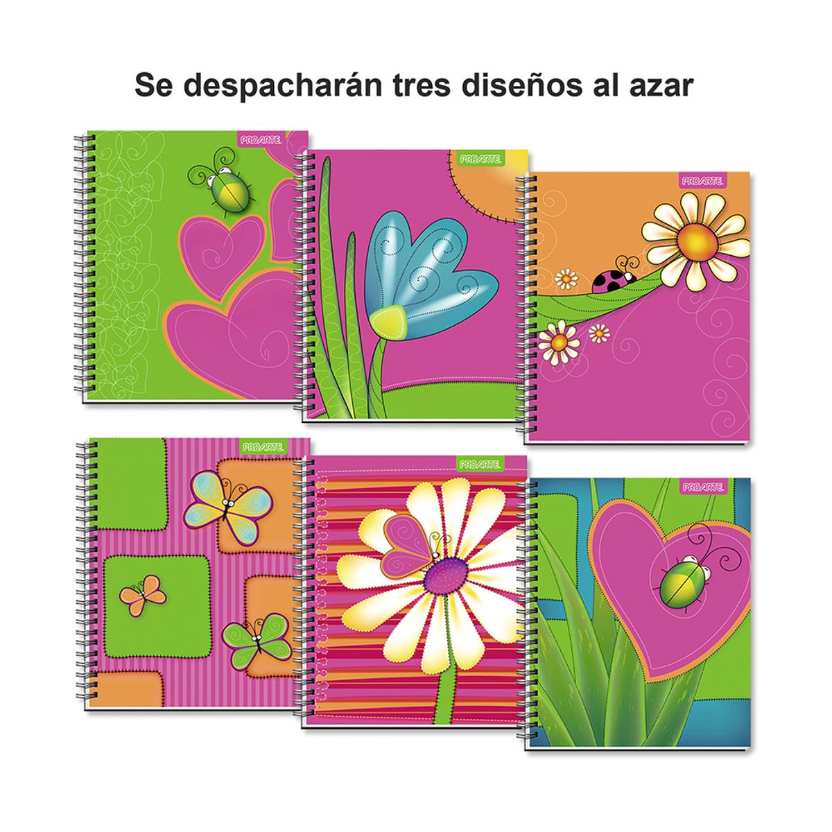 PROARTE - Set 3 Cuadernos Universitario Paint 100hj 7mm Proarte Surtido