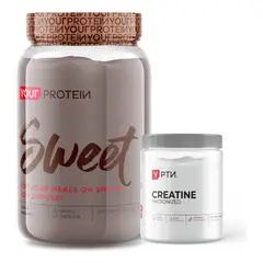 YOUR PROTEIN - Pack Creatina Sin Sabor 300 Gr + Whey 1.32 Kg Cacao