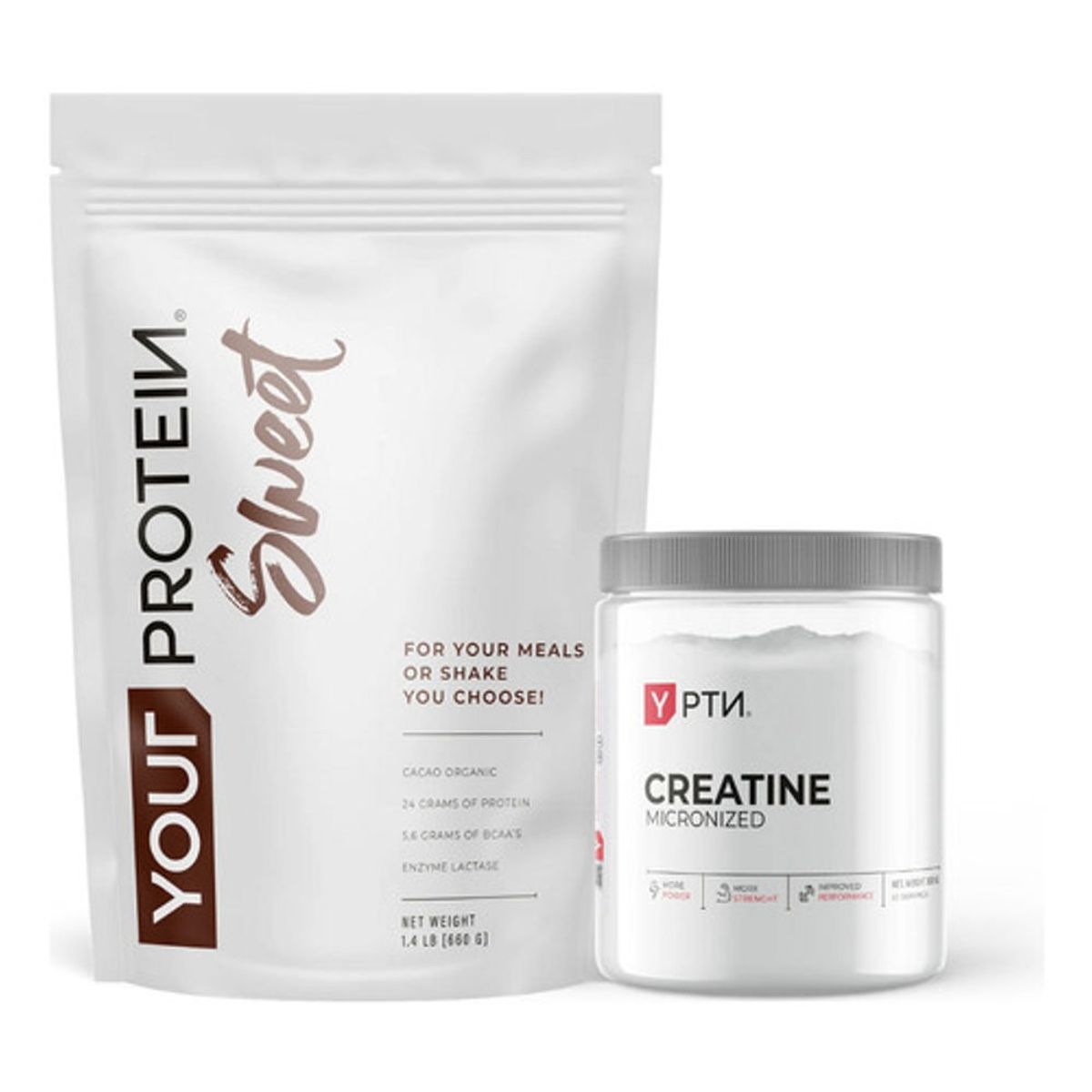 YOUR PROTEIN - Pack Creatina Sin Sabor 300 Gr + Your Protein Whey 660gr Cacao