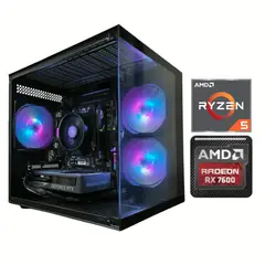 AMD CORP - PC Gamer AMD Ryzen 5 5500 - RX 7600 8GB - 16GB - 500GB SSSD - Win11