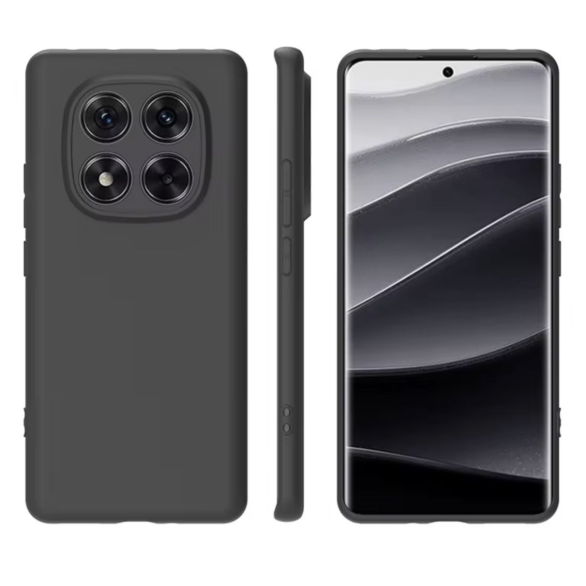 GENERICO - Carcasa Silicona Para Xiaomi Note 14 Pro 5g - Negro
