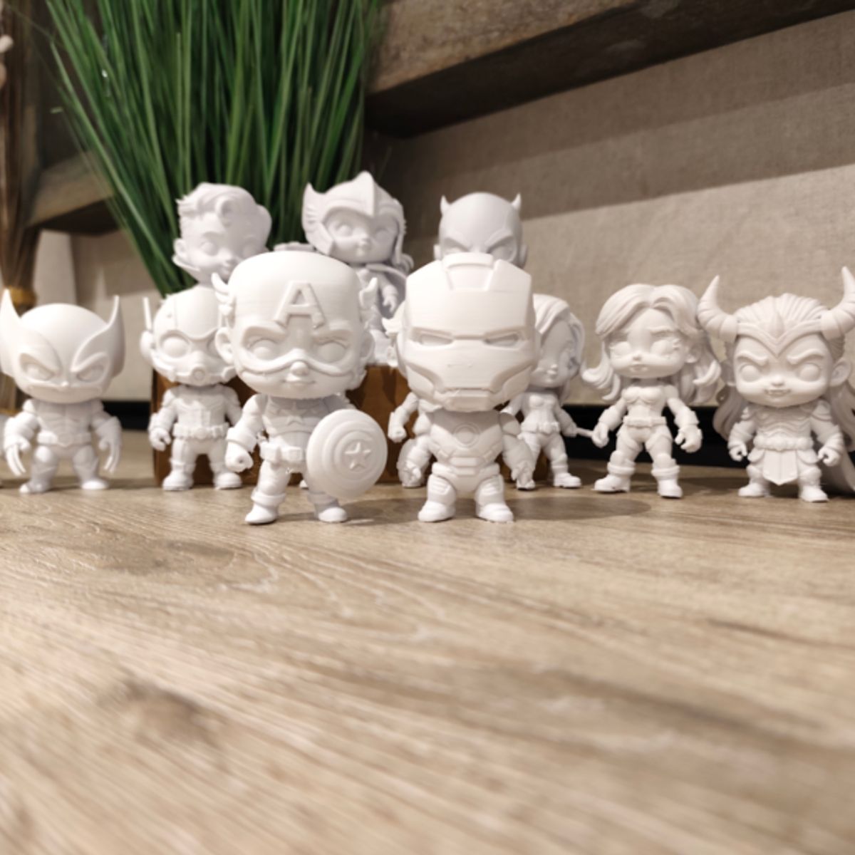 GENERICO - Set completo de superheroes 14 figuras Chibi