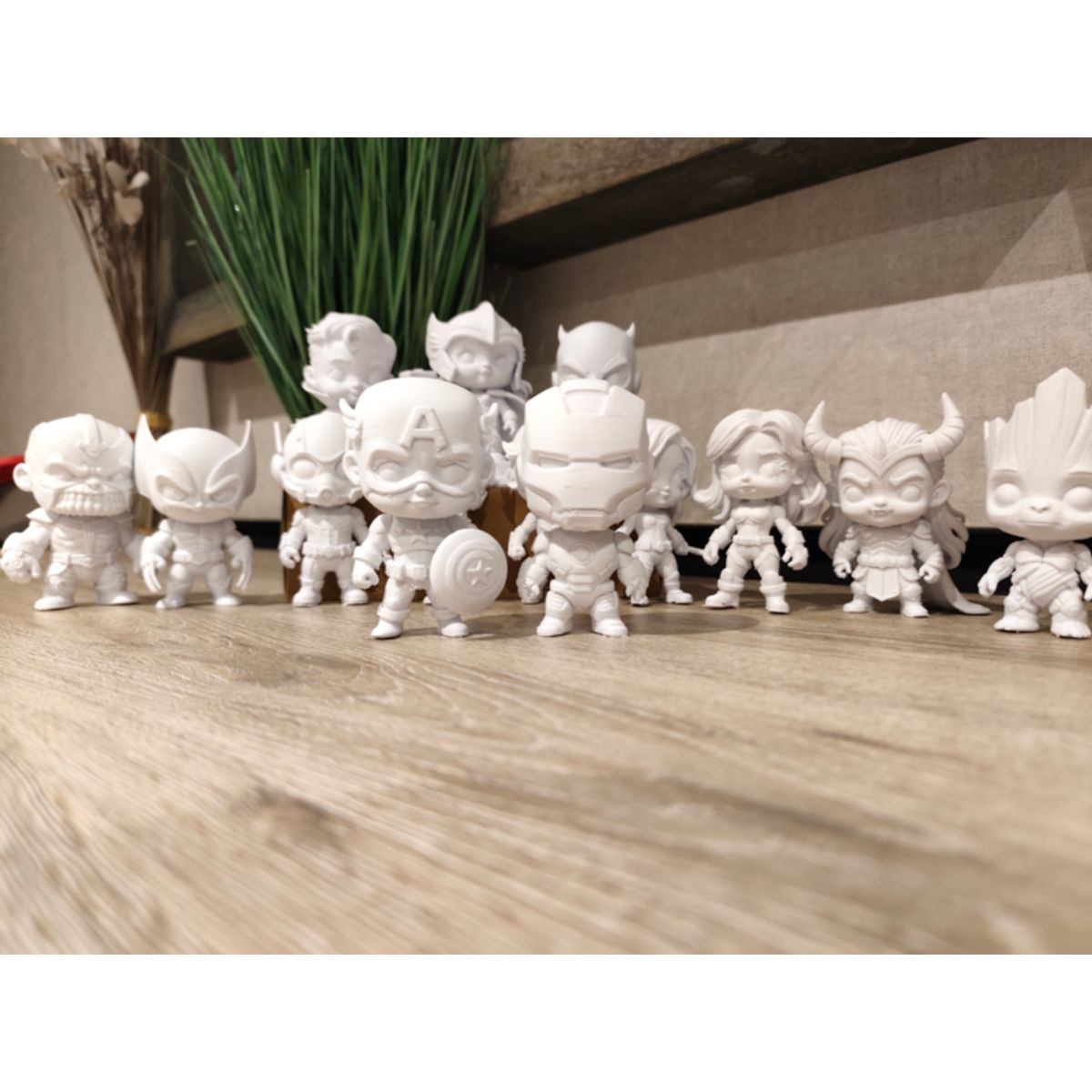 GENERICO - Set completo de superheroes 14 figuras Chibi