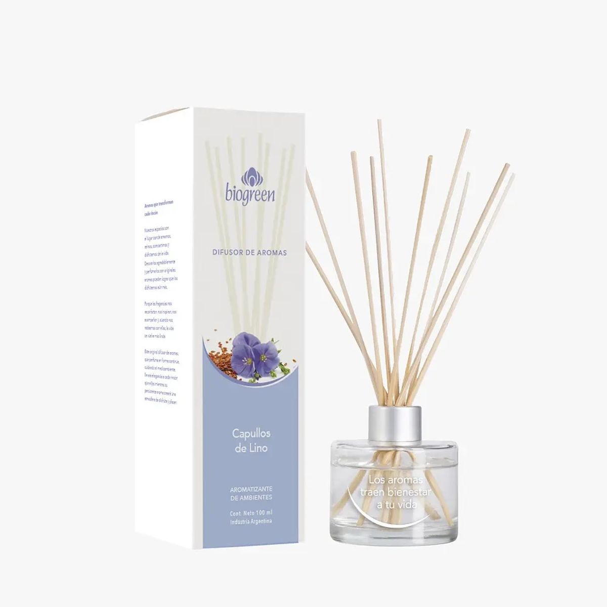 GENERICO - DIFUSOR DE AROMAS CAPULLOS DE LINO 100 ML BRIOGREEN