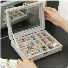 GENERICO - Joyero Organizador De Plush Portatil Multiusos Gris