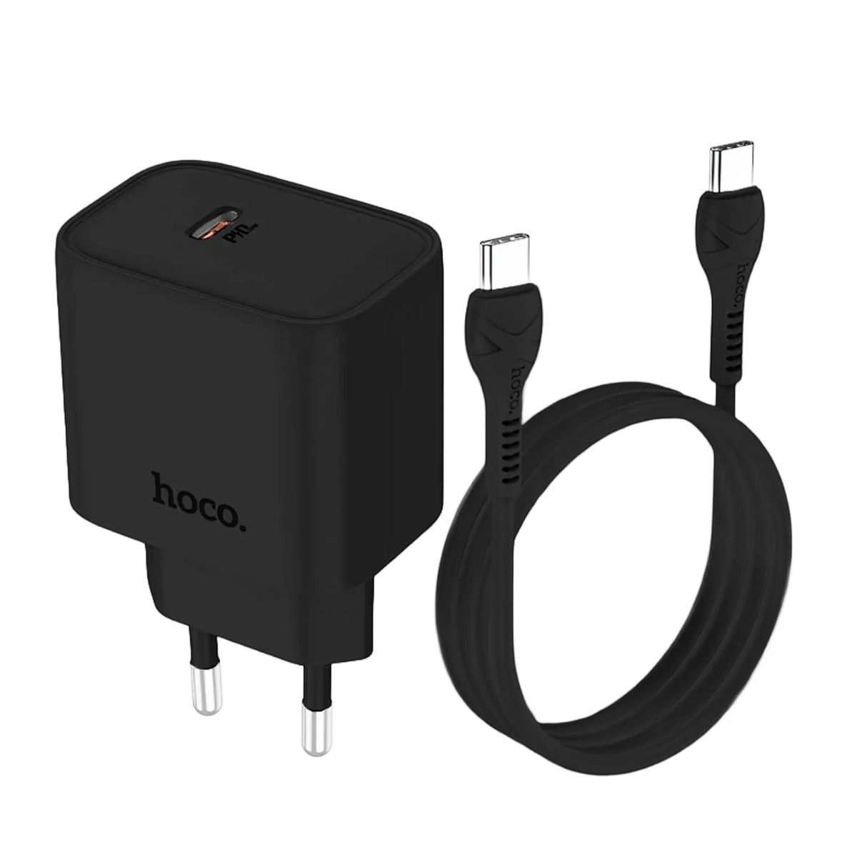HOCO - Cargador Rápido 20W PD USB-C con Cable C a C