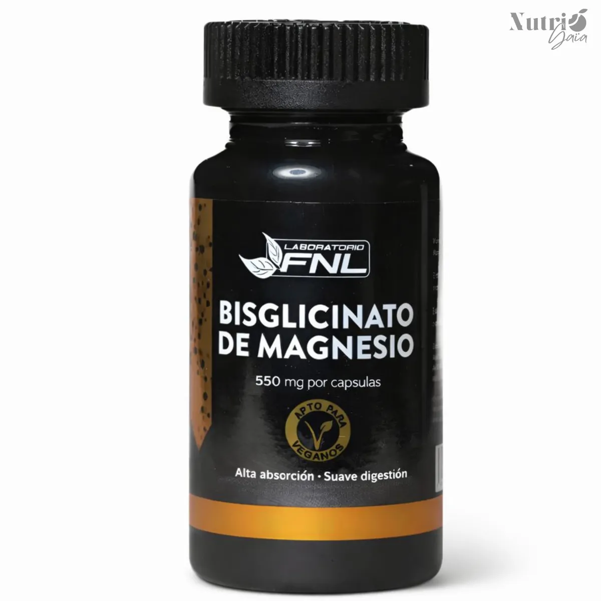 FNL - Magnesio Bisglicinato FNL 550 mg - Alta Absorción - 60 Cápsulas Vegetales - Vegano - Suave Digestión