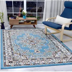 MROTTO - Alfombra Turca 244x305 cm Celeste Clasico