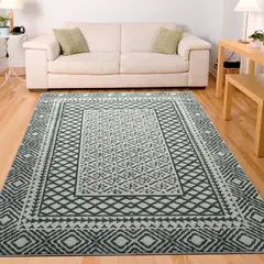 MROTTO - Alfombra 153x213 cm Gris - Celeste