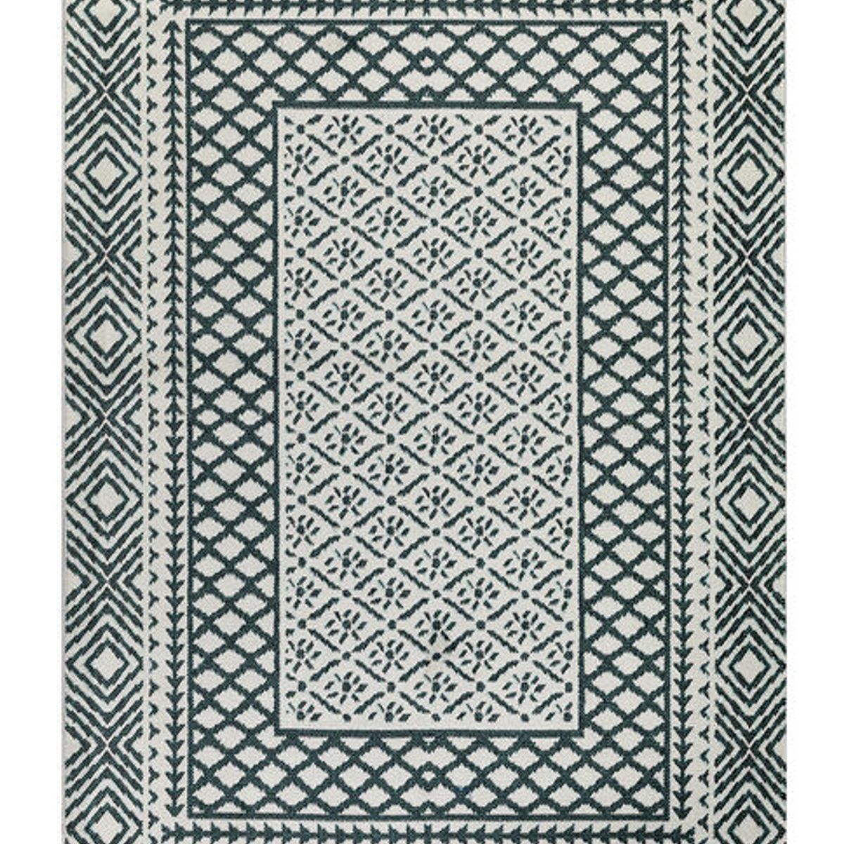 MROTTO - Alfombra 153x213 cm Gris  - Celeste