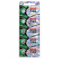 MAXELL - Pack 5 Pilas SR726SW (396) 1.55v Tipo Botón Holograma