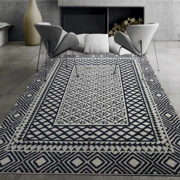 Alfombra 153x213 cm Gris Moderno