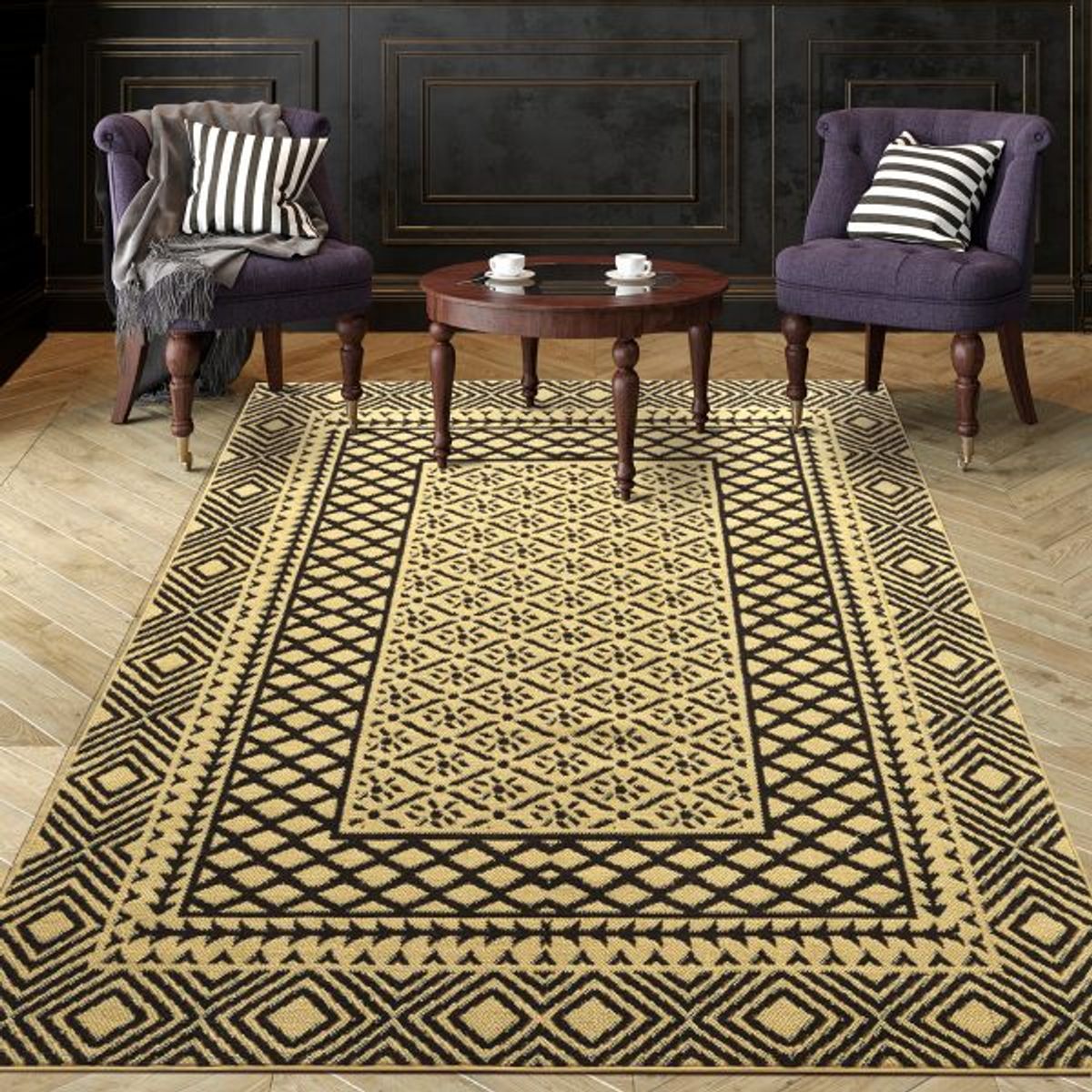 MROTTO - Alfombra 200x290 cm Cafe Grande Moderno