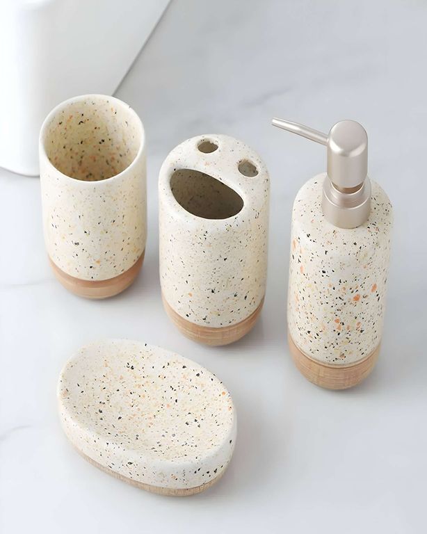Set Lujoso de 4 Accesorios de Baño