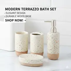 GENERICO - Set Lujoso de 4 Accesorios de Baño